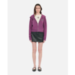 Sweatshirt À Capuche Blason Violet Femme