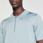 Polo en maille à col zippé