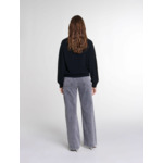 Pull en maille à col strassé