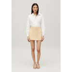 Jupe short portefeuille beige