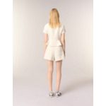 Top peplum en tweed et lurex