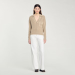 Pull en laine/cachemire à col V