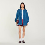 Chemise strassée en jean