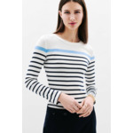 T-shirt lana à rayures