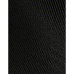 Chemise irisa avec gorge cachée et poignets mousquetaires en twill de soie unie noir