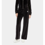 Jogging Logo En Velours Noir Femme