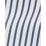 Chemise voyage col figaret en popeline rayée marine