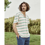 Chemise kaki & écru