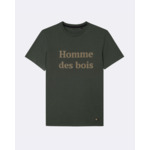 T-shirt col rond vert foncé Homme des bois