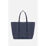 Cabas L Zippé Porté Epaule Lin et Paillettes Made in France