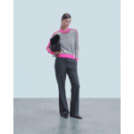 Pull Col Rond Bandes Bicolore