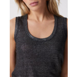 Débardeur lin Afina NOIR/ARGENT