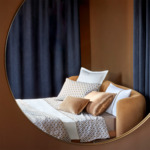 BOSS Home - Drap housse en satin de coton marron, B Monogram