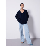 Pull poncho cachemire col V Faustine ASTRAL