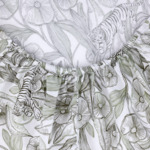 Olivier Desforges - Drap housse en satin de coton lavé vert, Mr Khan