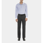 Pantalon De Costume En Coton Et Laine Gris Homme