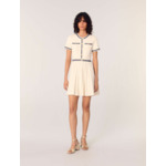 Robe courte en maille plissée