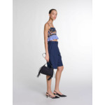 Crop top smocké imprimé