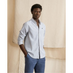 Chemise bleue & écrue