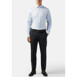 Chemise Bleue Pin Point En Coton Slim Fit