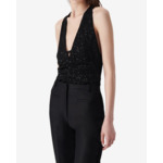 Top À Sequins Col V