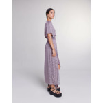 Robe longue satinée imprimée
