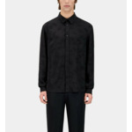 Chemise Jacquard Noire À Palmiers Homme