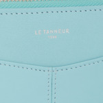 Compagnon zippé à rabat Charlotte en cuir lisse