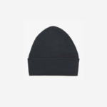 Bonnet uni en coton et laine bleu foncé