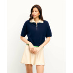 Pull Col Polo Manches Courtes Bicolore