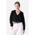 BLOUSE COL V JACQAURD BRODE NIPOA