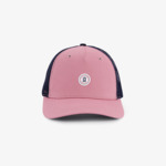 Casquette trucker bicolore en mesh rose nude