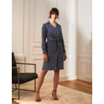 Robe Iris en viscose marine