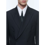 Smoking croisé en faille de laine