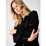 Chemise en velours Eleki NOIR DEVORE