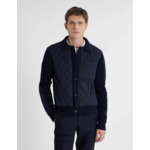 Cardigan Emanuel en laine et coton marine