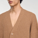 Cardigan oversize à côtes