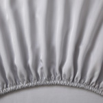 Kenzo - Drap housse en satin gris, K Anémone