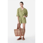 COMBI-SHORT CHAINA En Coton Et Lin