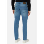 Jean En Denim Extensible Bleu À Délavage Clair