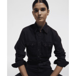 Chemise Western Black Denim Femme