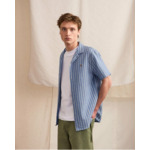 Chemise rose & vertes