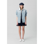 Veste denim gabardine à rayures