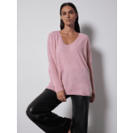 Pull poncho cachemire Faustine CERISIER