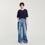 T-shirt à détails perlés