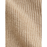 Cardigan ferdinand col v boutonné en laine et coton beige