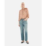 Top En Soie Imprimé Fleuri Femme