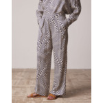 Pantalon Laeticia en viscose imprimée marine