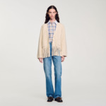 Cardigan en maille à franges