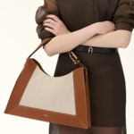 FURLA NUVOLA L HOBO - VITELLO ROMA+TESSUTO CANVAS